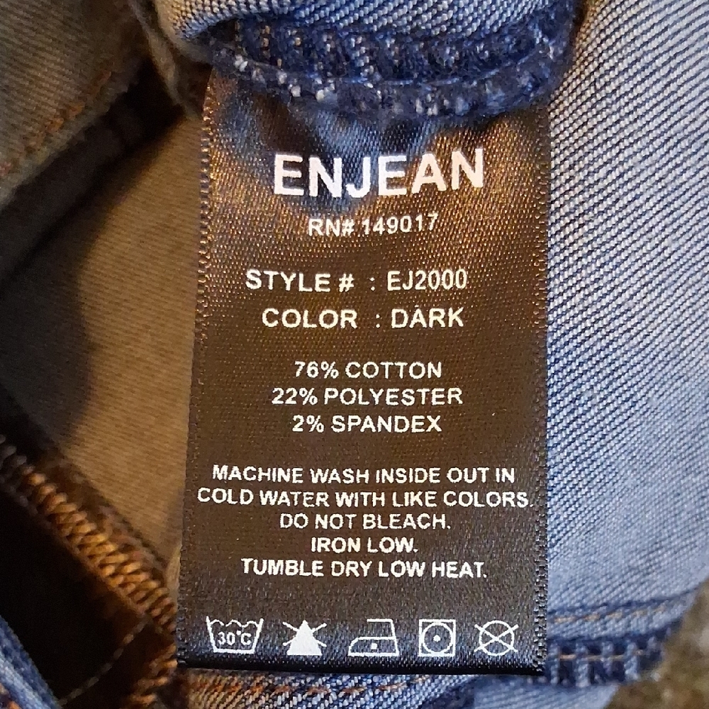ENJEAN Artistic Blue Denim Jacket. NWOT Excellent Condition Size Med - Picture 10 of 11